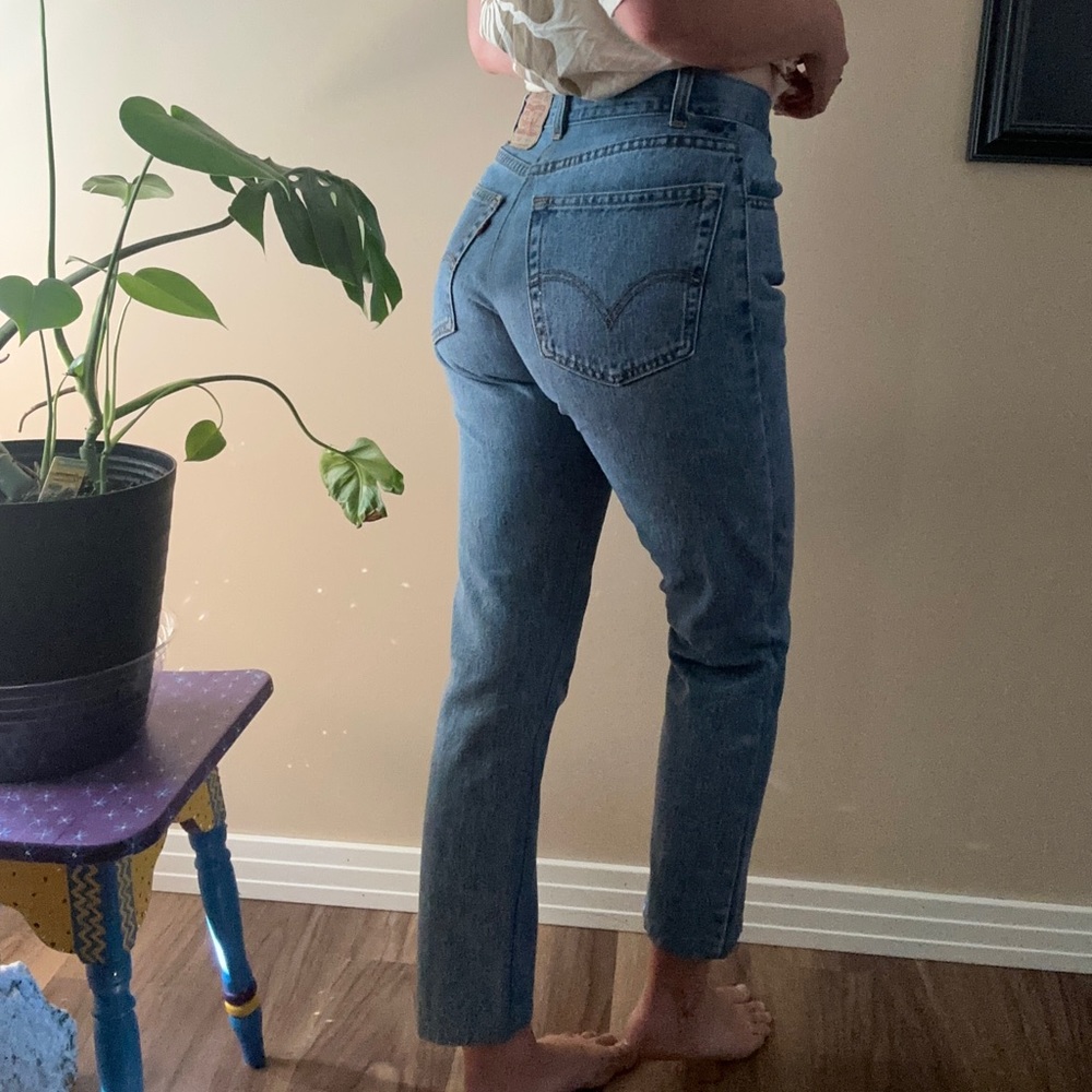 vintage 517 reworked Levi’s denim jeans